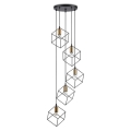 Ideal Lux - Candeeiro suspenso ICE 5xE27/60W/230V diâmetro 50 cm preto